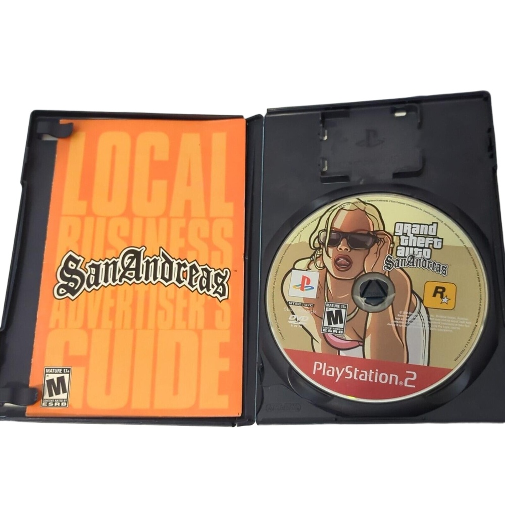 Grand Theft Auto San Andreas‎ PS2 PlayStation 2 - Complete + Manual CIB